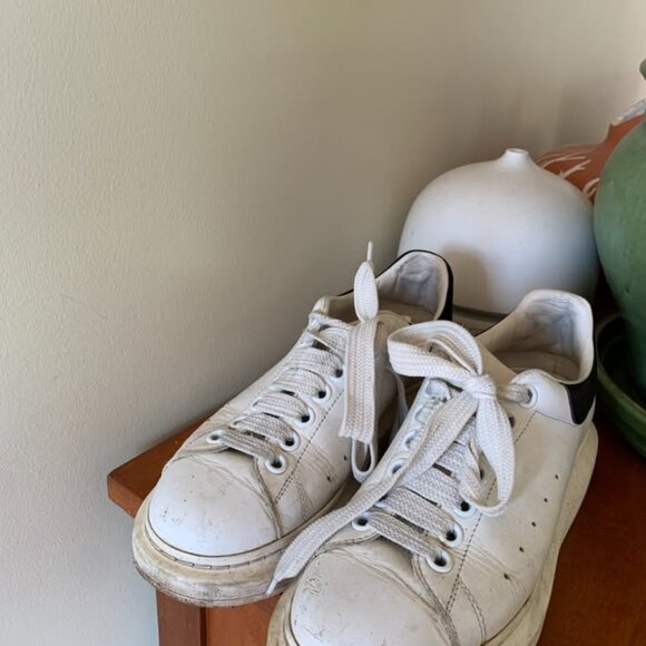 Alexander Mcqueen platform Sneakers - Black and White Designer Shoes - 38 7.5 - Picture 2 of 4